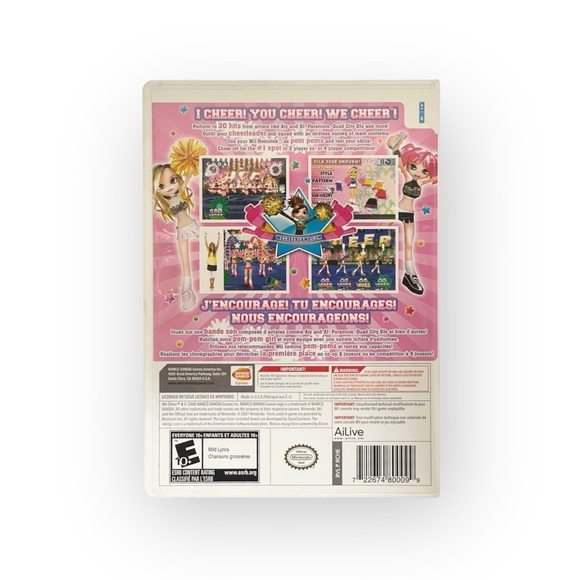 Nintendo Wii 🜸 We Cheer Game 🜸 Original Case 🜸 Instruction Booklet 🜸 Tested - Picture 9 of 12